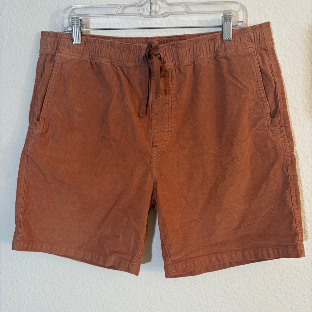 prAna Canyon Camp Corduroy Shorts Mens Large Earthbound Brown
